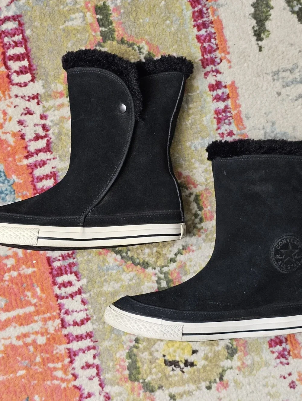Converse All Star CT Beverly Womens Size 9 Black Mid Calf Winter Boots 525940C
